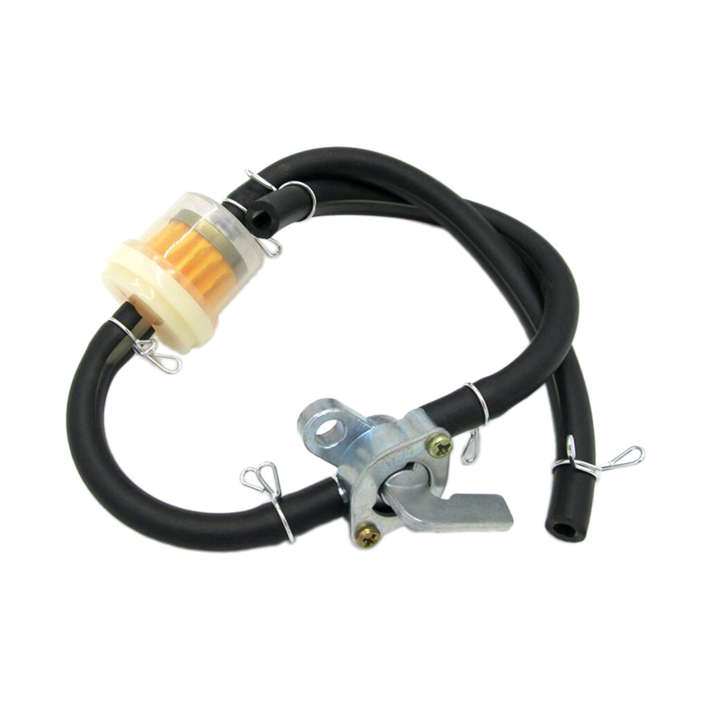 Fuel Gas Filter Petrol Pipe Hose Line On Off Valve Switch For Motorcycle ATV