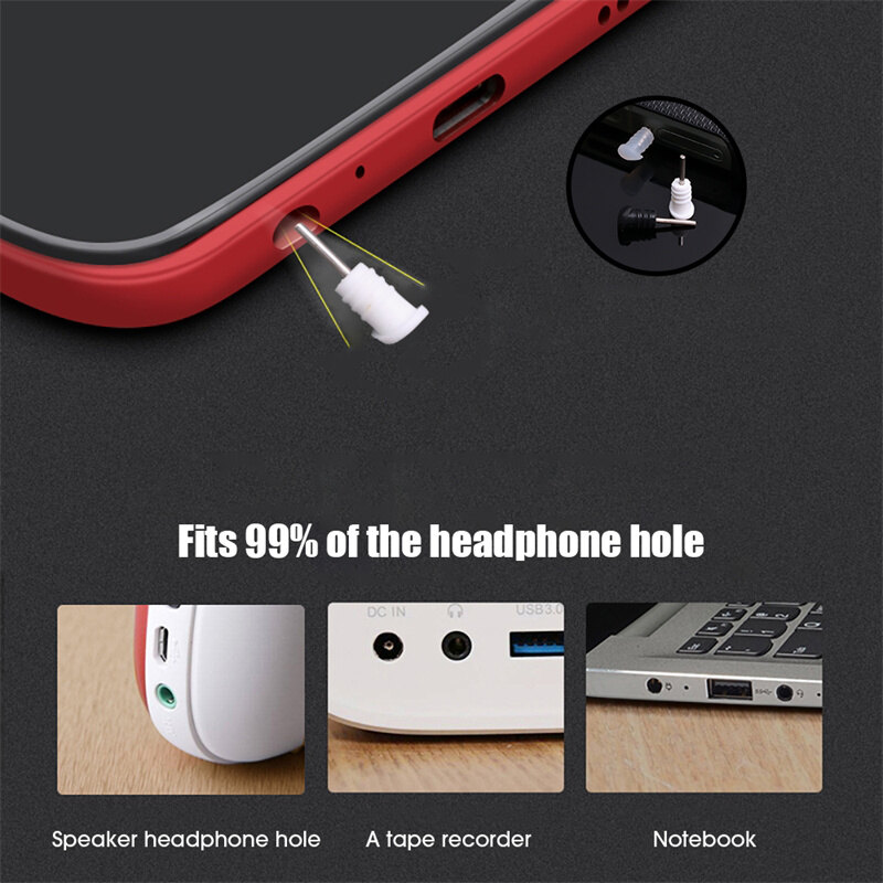 10/5 cái giắc cắm tai nghe 3.5mm đầu bọc chống bụi silicon nút chặn chống bụi giao diện Micro âm thanh thông dụng tai nghe điện thoại lỗ bảo vệ