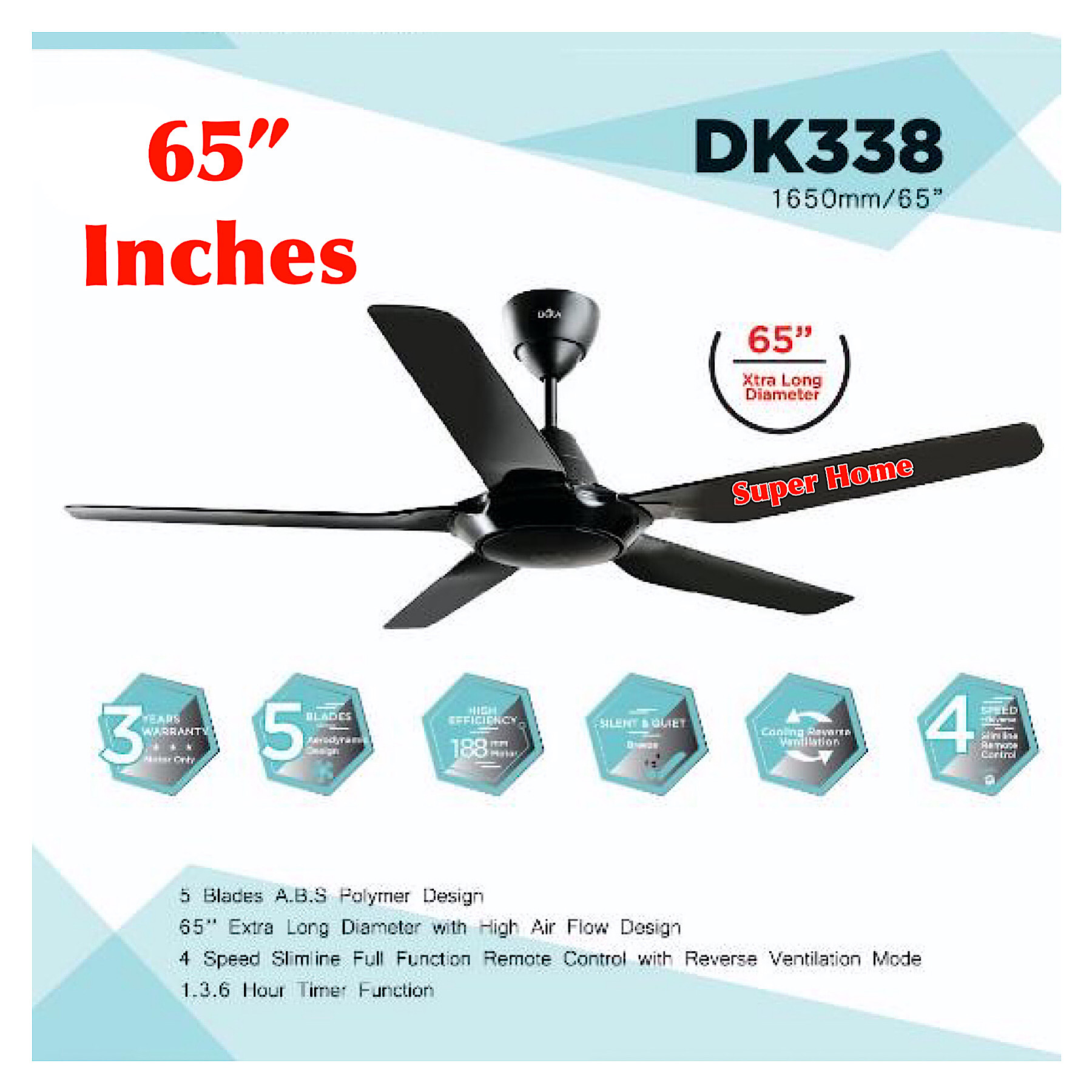 65 inch 5 Blades A.B.S Polymer Design 