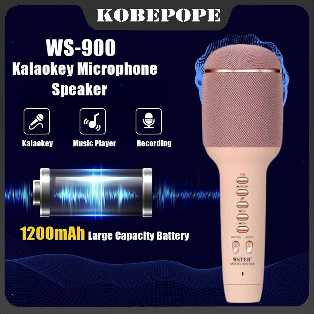 【Malaysia Ready Stock】WS900 Wireless Bluetooth Microphone Karaoke