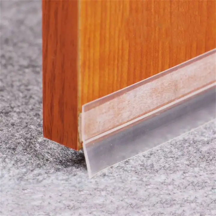 5pcs Transparent Windproof Door Bottom Seal Strip Adhesive Under