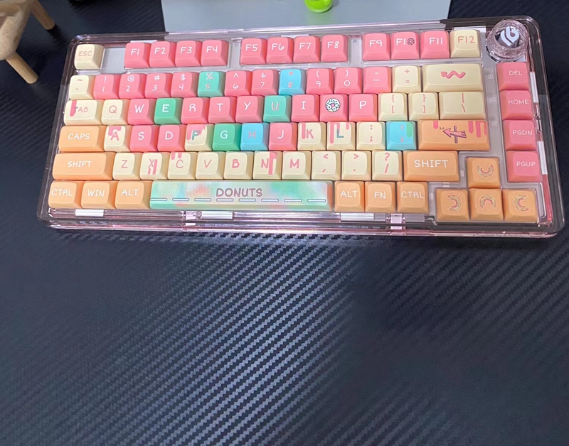 【Keycap chỉ】Rainbow Donut Keycap 127 phím XDA Profile Pbt thăng hoa cho công tắc Cherry MX Bàn Phím Cơ RK61/Anne Pro 2/gk61