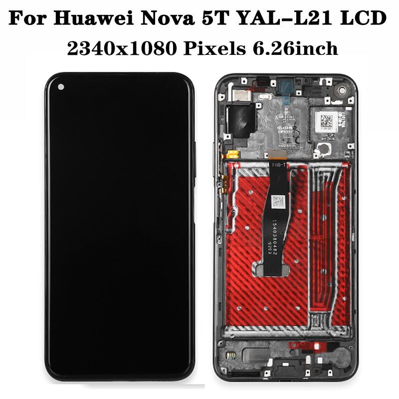 6.26''Original For Honor 20 Honor20 LCD Display Touch Screen Digitizer Assembly Replacement For Nova 5T Nova5t LCD