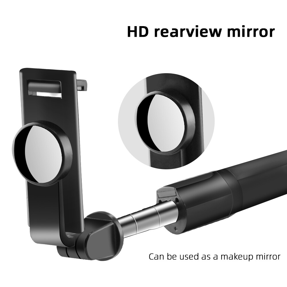 Gậy Selfie Bluetooth Không Dây Zeallion Có Gương Và Điều Khiển Từ Xa Mini Và Chân Máy Có Thể Mở Rộng Giá Đỡ 1 Chân Có Thể Gập Lại Cuộc Gọi Video Cầm Tay Cho Iphone Xiaomi Samsung Oppo Vivo