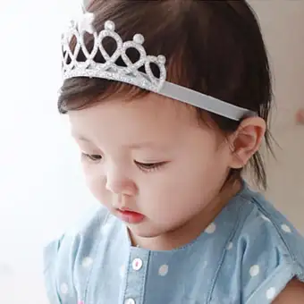 ლ Prettybaby ﾟ Cute Crown Baby Girls Hair Band Children