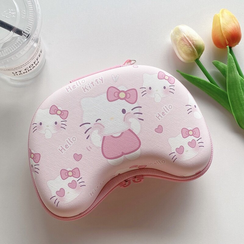 Cute Cartoon Storage Bag for Nintendo Switch Pro Handle Zipper Anti-drop Protective Case Game Accessories