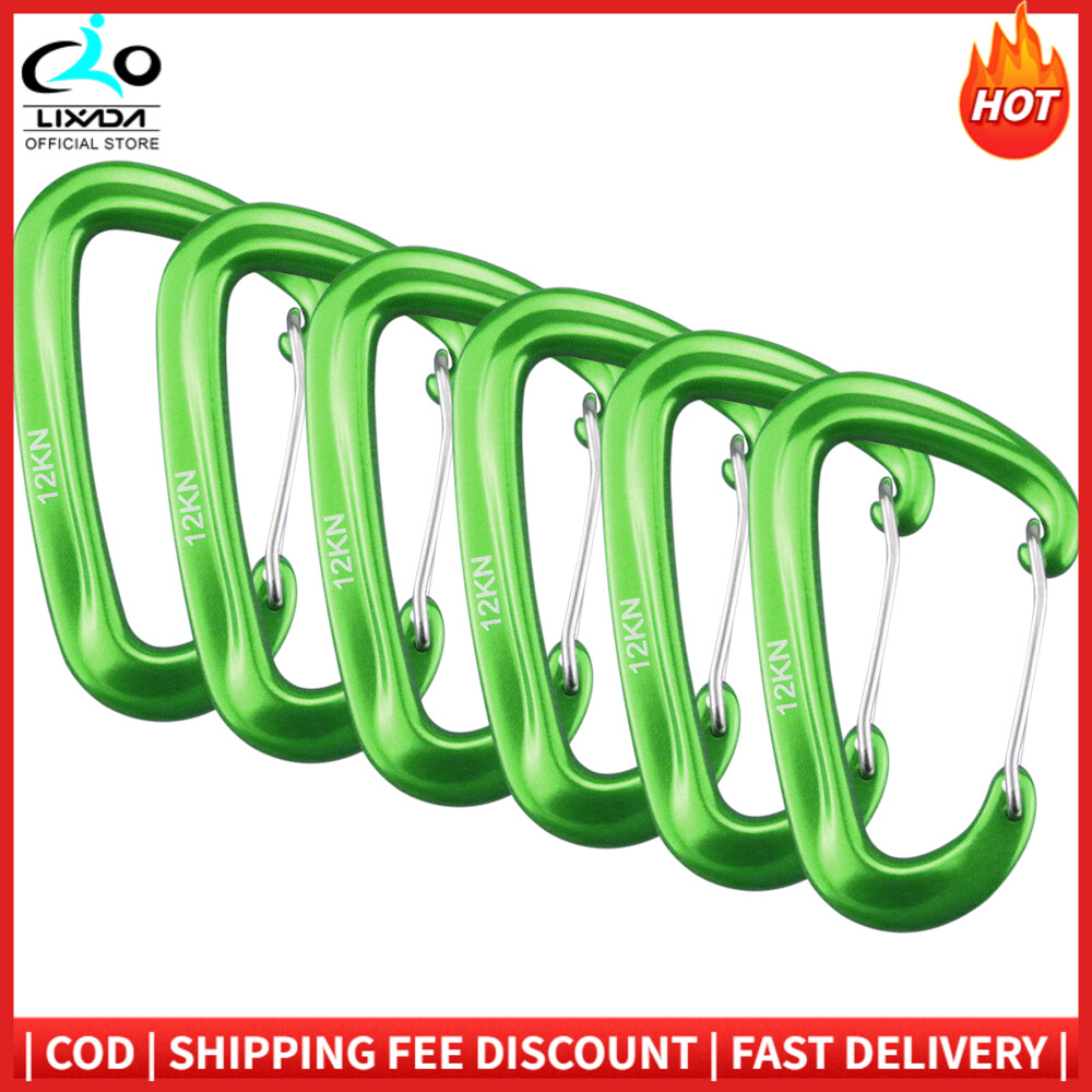 6 PCS Carabiner 12KN Heavy Duty Carabiner Clips for Hammocks Camping Hiking Backpacking