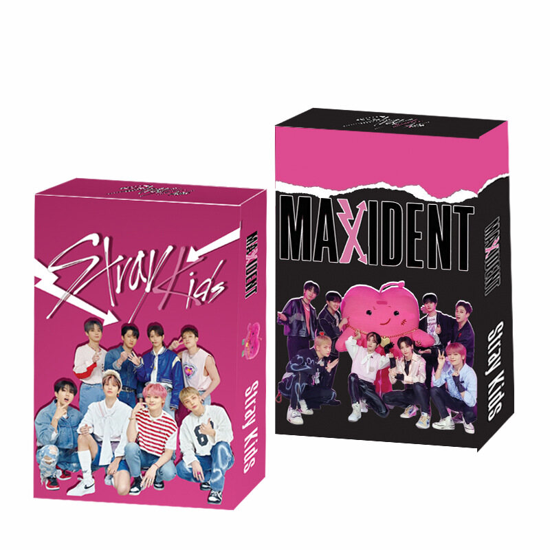 现货Stray kids BP 新专辑55张小卡MAXIDENT 明信片卡片 盒装小