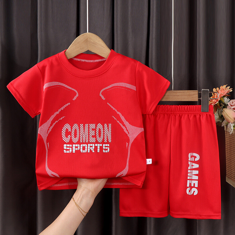IP children's basketball clothes for boys and girls quick-drying mesh set medium and large children's short-sleeved sports children's clothing