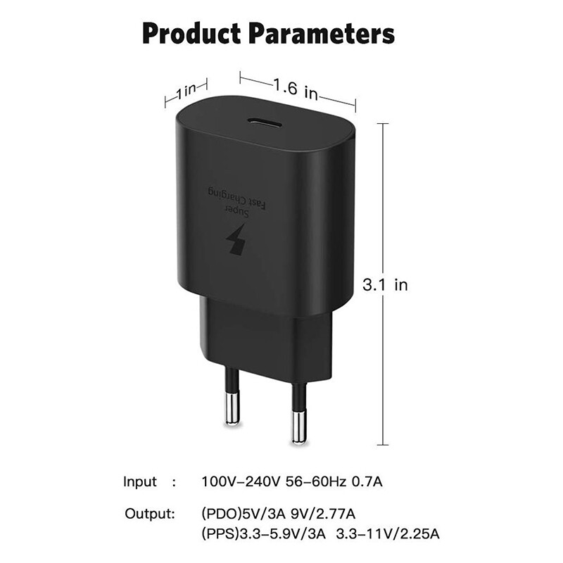 c type + Galaxy C Note （5G） 25W type For S10 cable Fast Super Charger 10 10 charge plus Fast Note EU to Original adapter