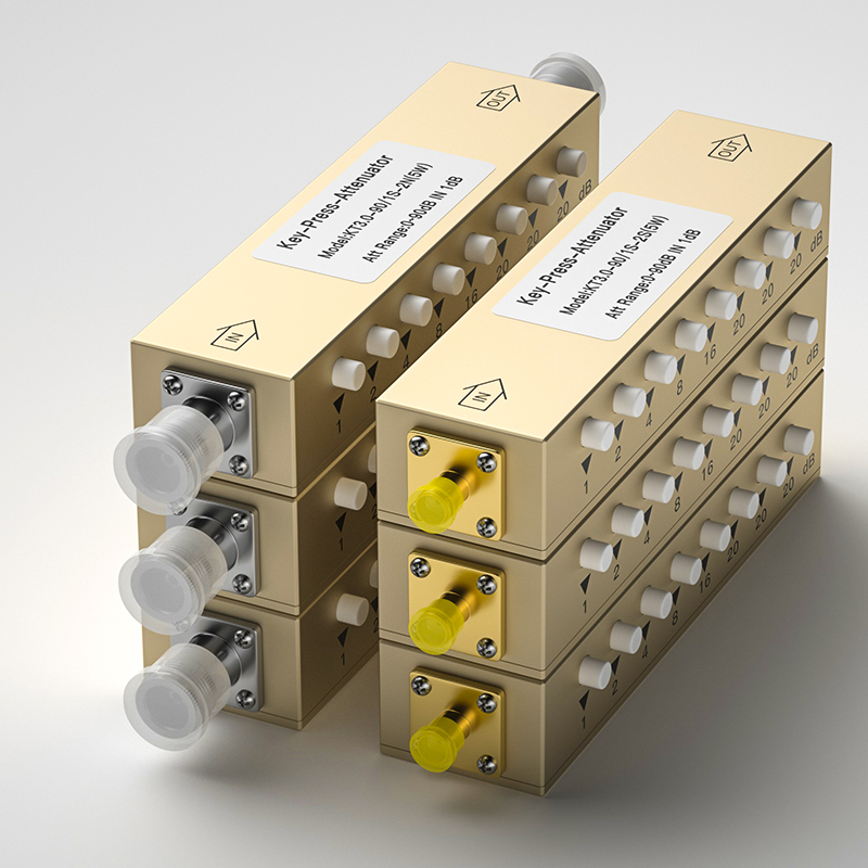 SMA / N Type RF Adjustable Signal Attenuator 0-90db Step Adjustable Attenuator / Key Adjustable Attenuator