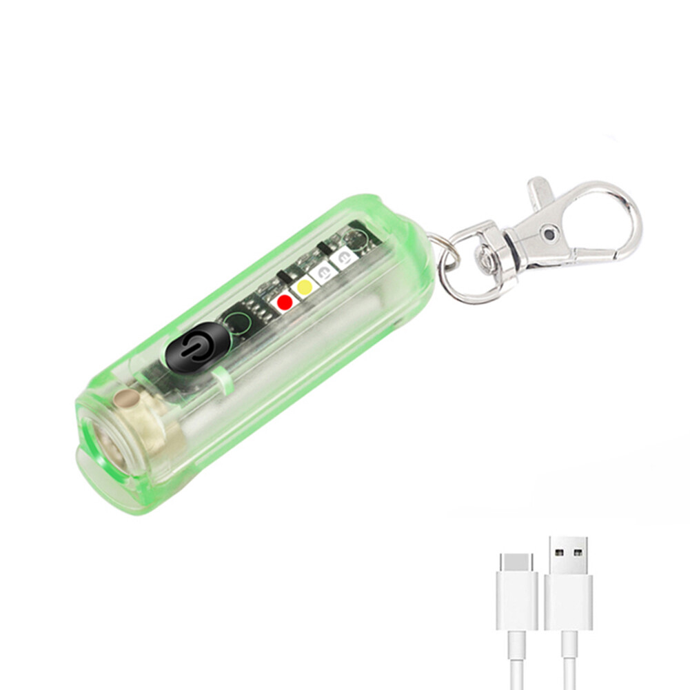 Đèn Pin Mini LED EDC Đèn Móc Khóa Khẩn Cấp Di Động Cắm Trại Câu Cá