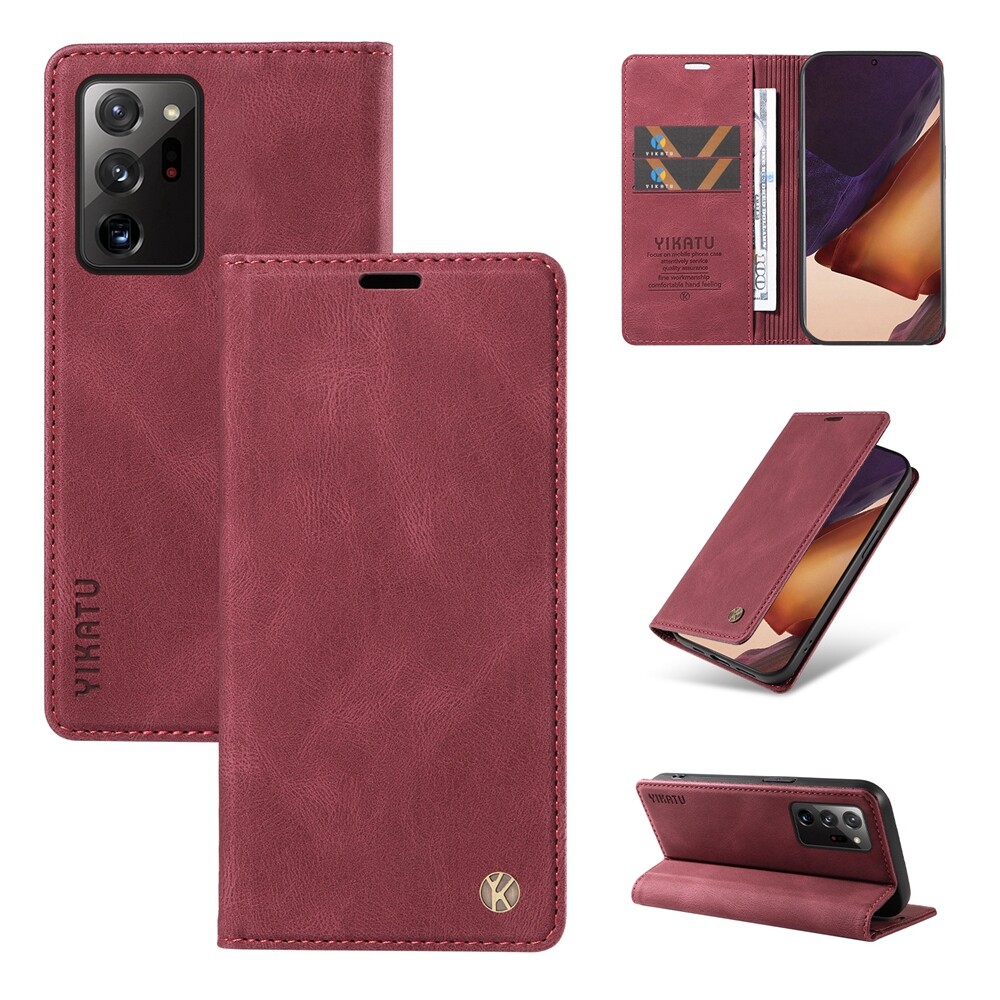 Phone case for samsung galaxy note 20 / note 20 ultra / note 10 / note 10 plus / note 9 / note 8 tpu leather wallet magnetic card slot flip cover casing