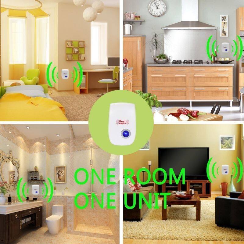 Siêu âm chuột gián đuổi muỗi côn trùng đuổi nhện nhà Thiết bị dụng cụ đuổi sâu bọ Pest exterminator