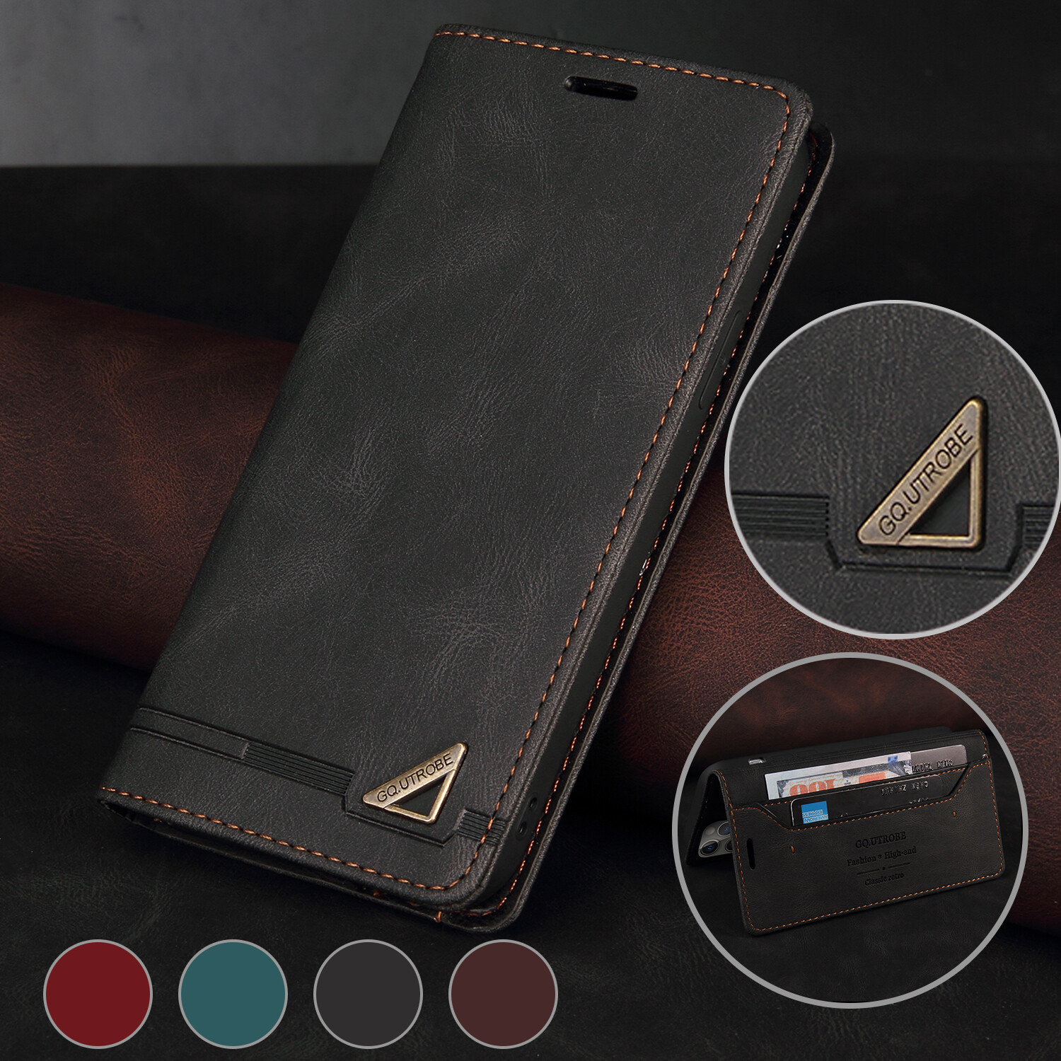 For Xiaomi Redmi Note 12 Pro Plus Note 11S Note 12 pro Plus Xiaomi 13 pro Case Leather Bag Protective Cover Flip Case Magne Card Slots Book Wallet Cover