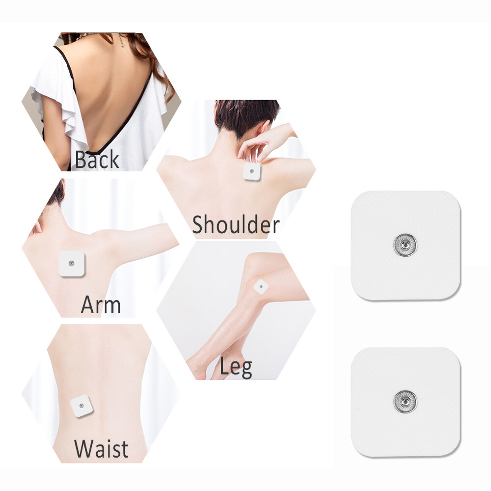 Cammuo 10Pcs Electrode Pads Electrode Patch 5x5cm For Tens Acupuncture Digital Therapy Machine Massager Muscle Slimming Massager