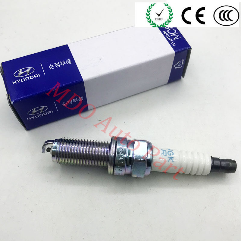 ของแท้NGK 1884310062 LKR6D10E (1) spark PlugสำหรับHyundai Accent I10