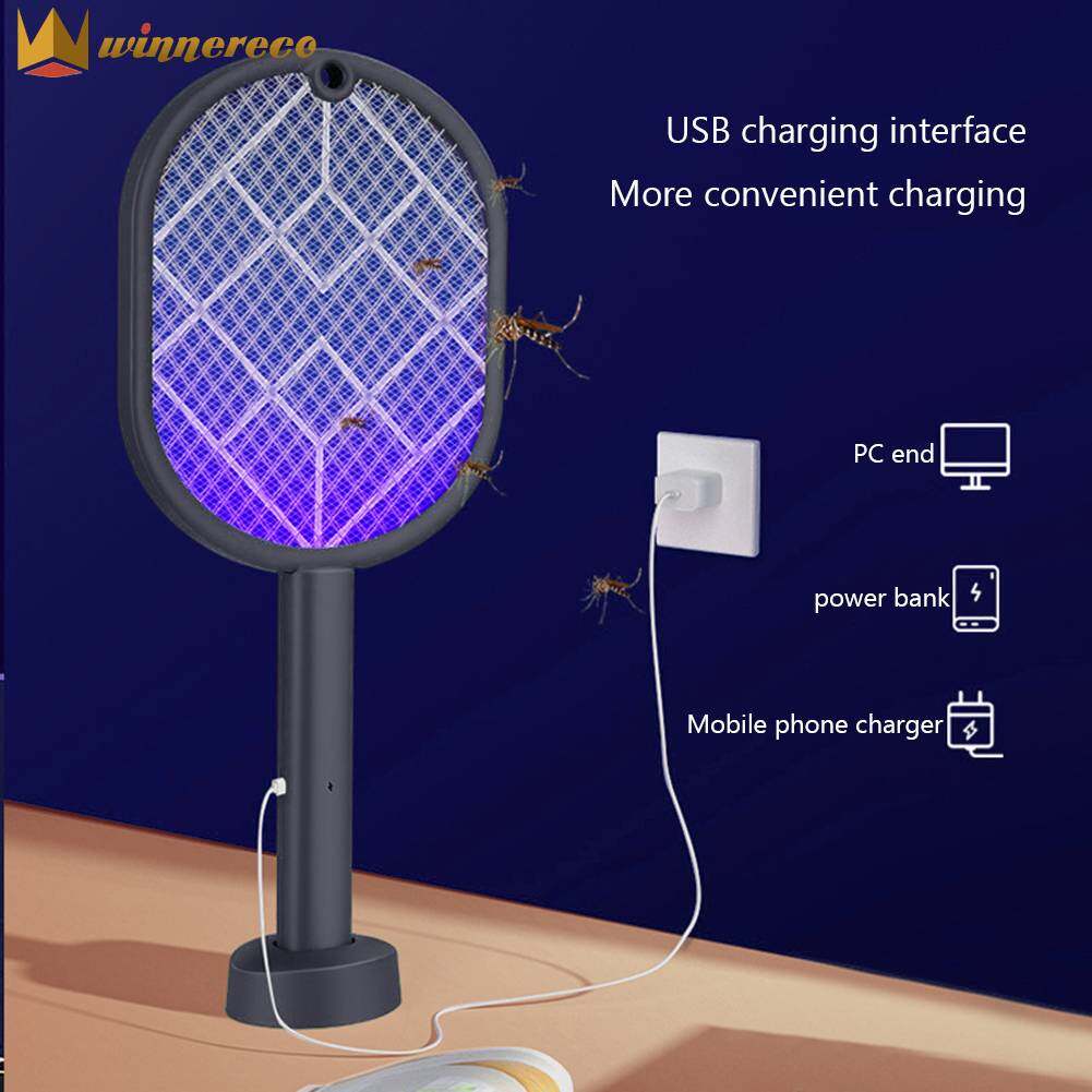 Electric Mosquito Killer 2-in-1 Mosquito Racket Insect Killer USB Charging Household Supplies for Home Bedroom Living Room