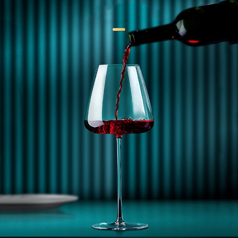 Bộ Ly Rượu Vang Đỏ Bordeaux Pha Lê Thủ Công Bình Rót Tại Nhà Cốc Ngoại Cỡ Sáng Tạo
