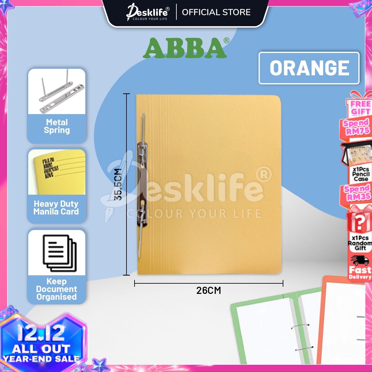 Desklife ABBA Mega 102UK Spring File Manila Flat File - (PCS) Colour ...