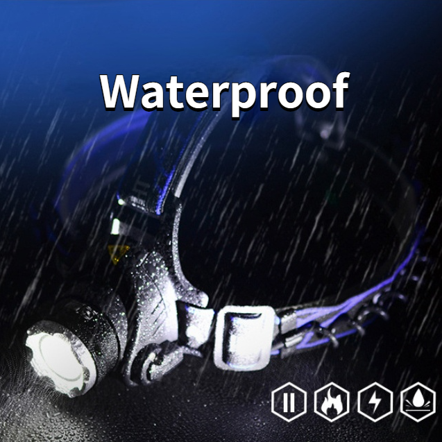 LED Headlamp 4 Modes Motion Sensor Head Lamps Induction Headlight with USB Rechargeable Zoomable headlight