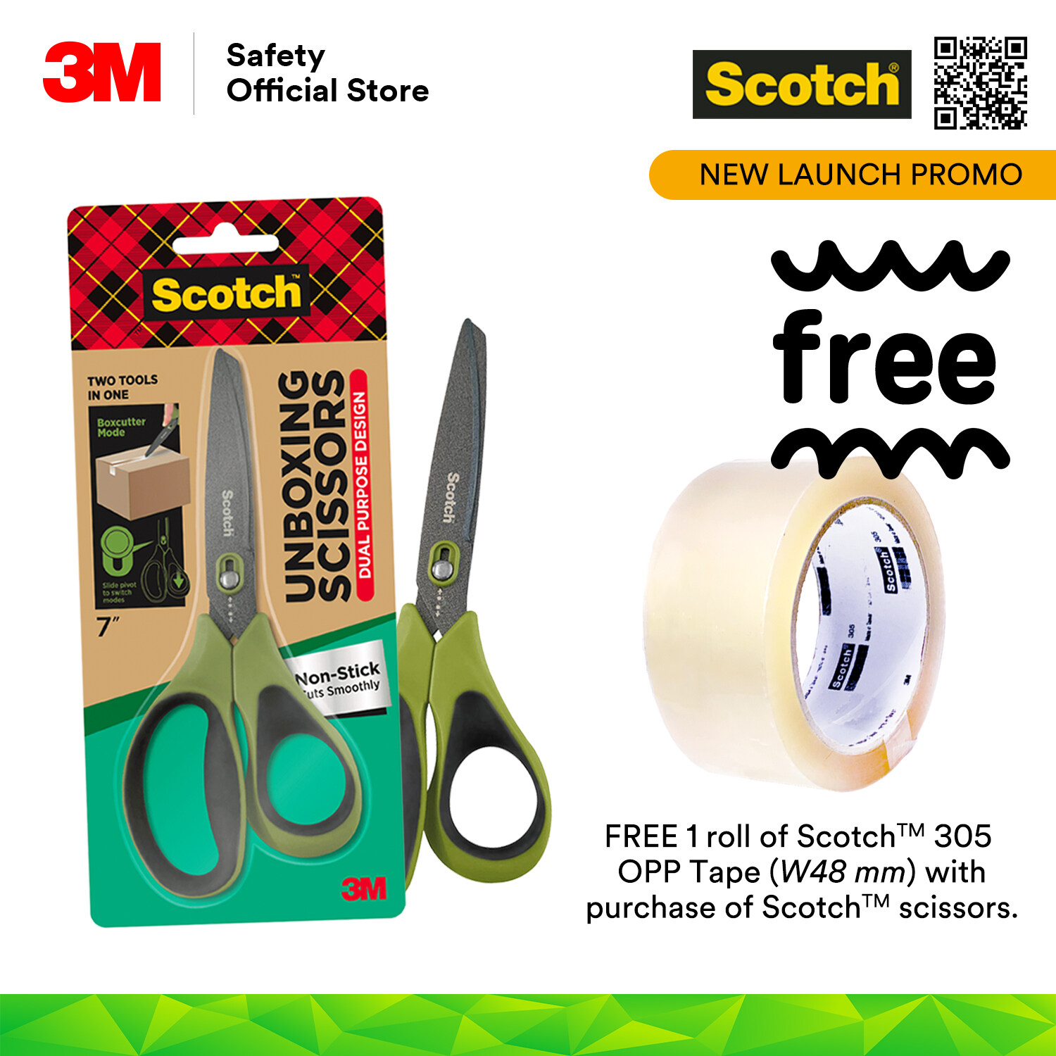 3M Scotch Unboxing Scissors/ Stainless Steel Scissors 1487/ Available