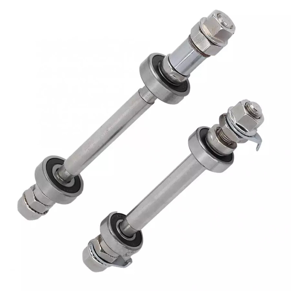 HZGER Durable Cycling Road Bike Metal Front Rear Axle Mountain Bike 6000 Bearing Axle Lever Bicycle Hub Axle Bike Solid Shaft