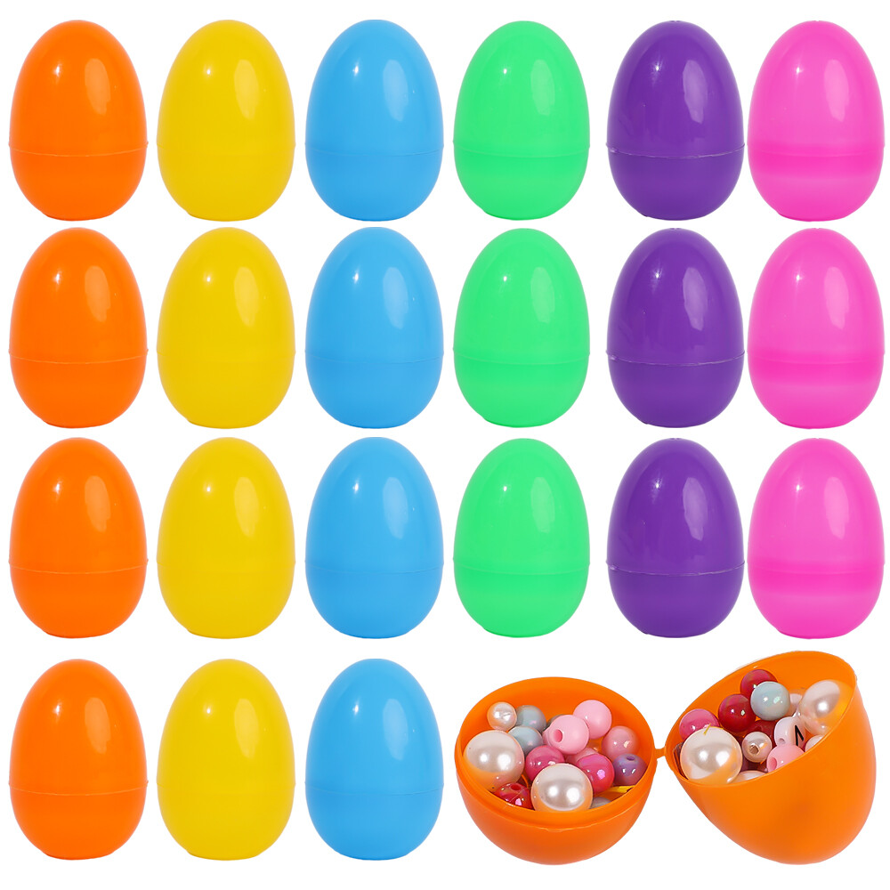 20/10Pcs Fillable Easter Egg Plastic Colorful Eggs Creative Easter Gift Box Children's Toys Wedding Birthday Party Decoration