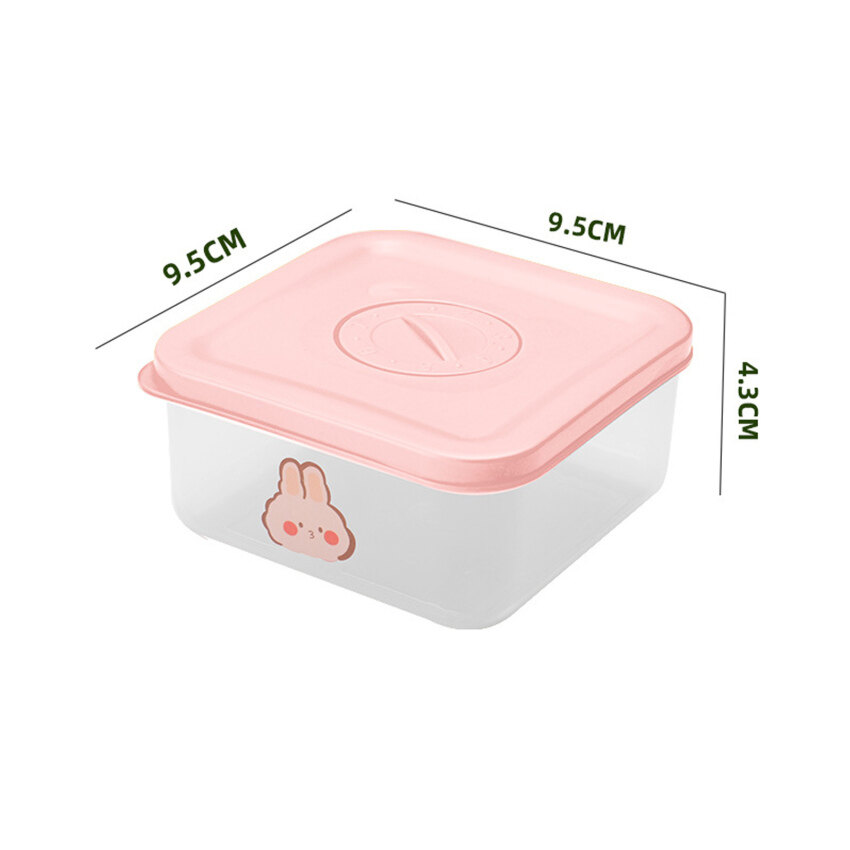 Square Refrigerator Fresh-Keeping Storage Box Food Grade Coarse Grains Brown Rice Sub-Packing Box Microwave Oven Lunch Box