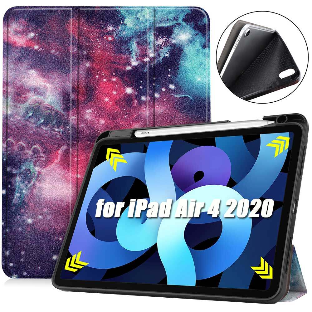 iPad Air 11 2024 Case with Pencil Holder - [Full Body Protection + Apple Pencil Charging + Auto Wake/Sleep], Soft TPU Back Cover for iPad 10th Generation Case 2022,Pro 11  2024 2022 2021 2020/iPad Air 5 Air 4
