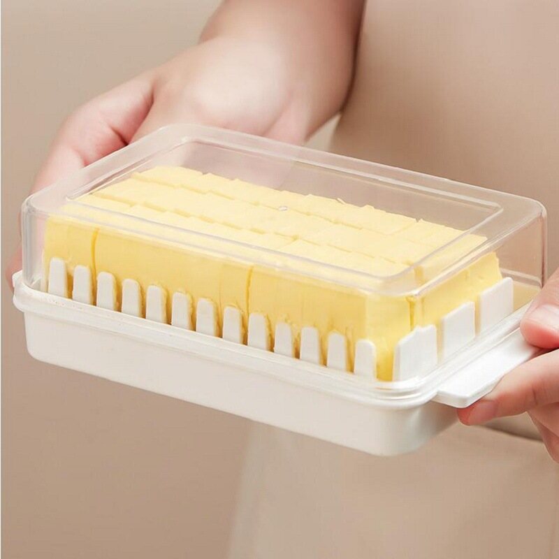 Hộp Đựng Cắt Bơ Trong Suốt Hộp Đựng Có Nắp Dụng Cụ Nhà Bếp Cầm Tay Giữ Tươi Tách Bơ Phô Mai