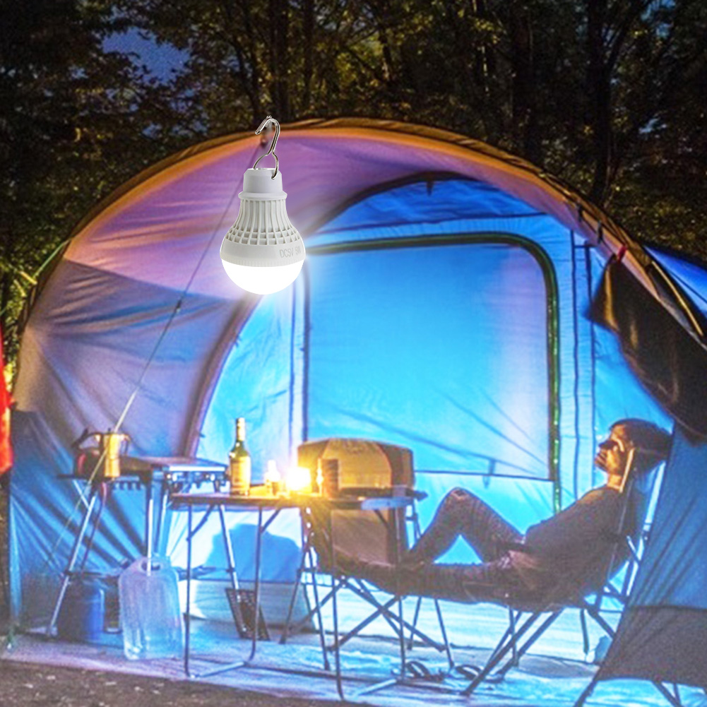 5W LED Camping Bulb Light USB Powered Outdoor Hang Emergency Lantern Lamp