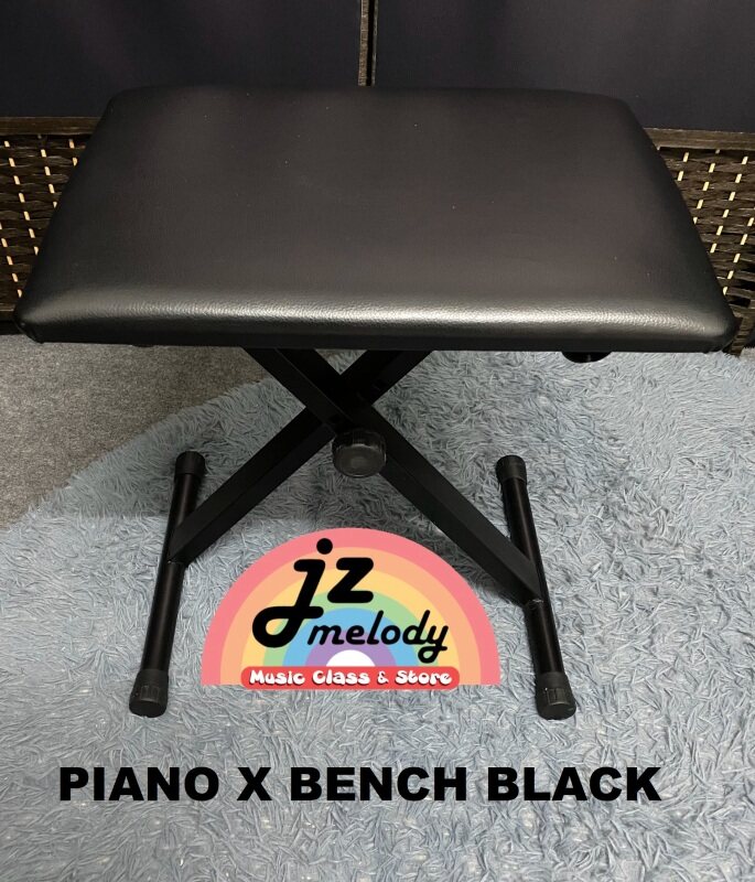 Piano x bench foldable adjustable (white / black) Malaysia
