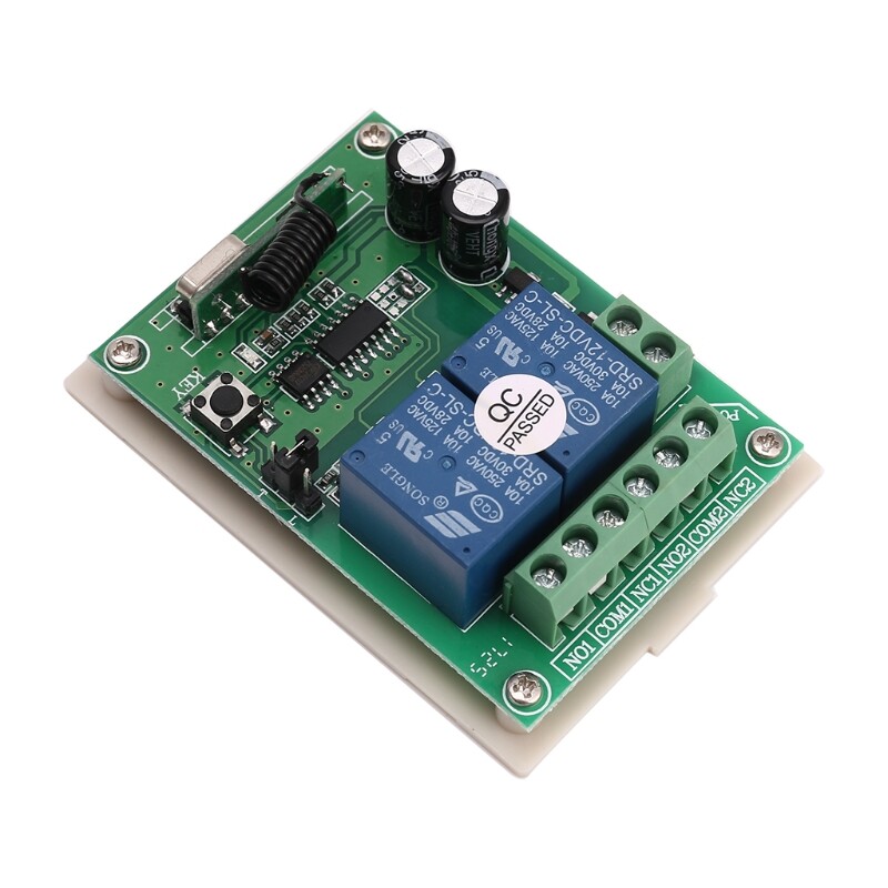 [Phổ] DC 12V 2 Kênh RF 433MHz Không Dây Điều Khiển Từ Xa Relay Chuyển Đổi Mô-đun Nhận