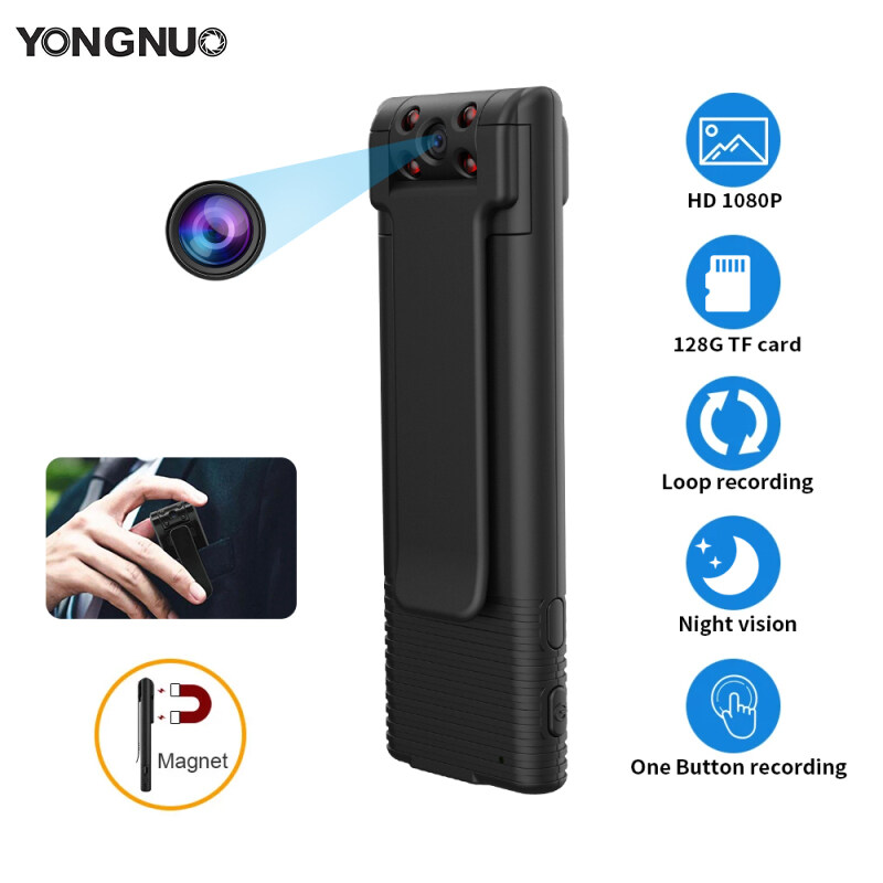 Camera Mini YongNuo HD 1080P, Máy Quay Video Kỹ Thuật Số Cầm Tay Máy Ảnh Cơ Thể, Tầm Nhìn Ban Đêm Ghi Thu Nhỏ Nam Châm Máy Quay Phim
