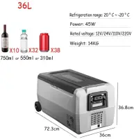 20 L portable 12//24V Réfrigérateur Congélateur HOME CAMPING CAR BATEAU Caravane barre Fridges