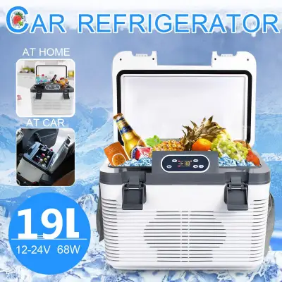Portable 19L Fridge Cooling and Warming Car Home Refrigerator AC 220V DC 12/24V Travel Cooler Warmer 68W freezer