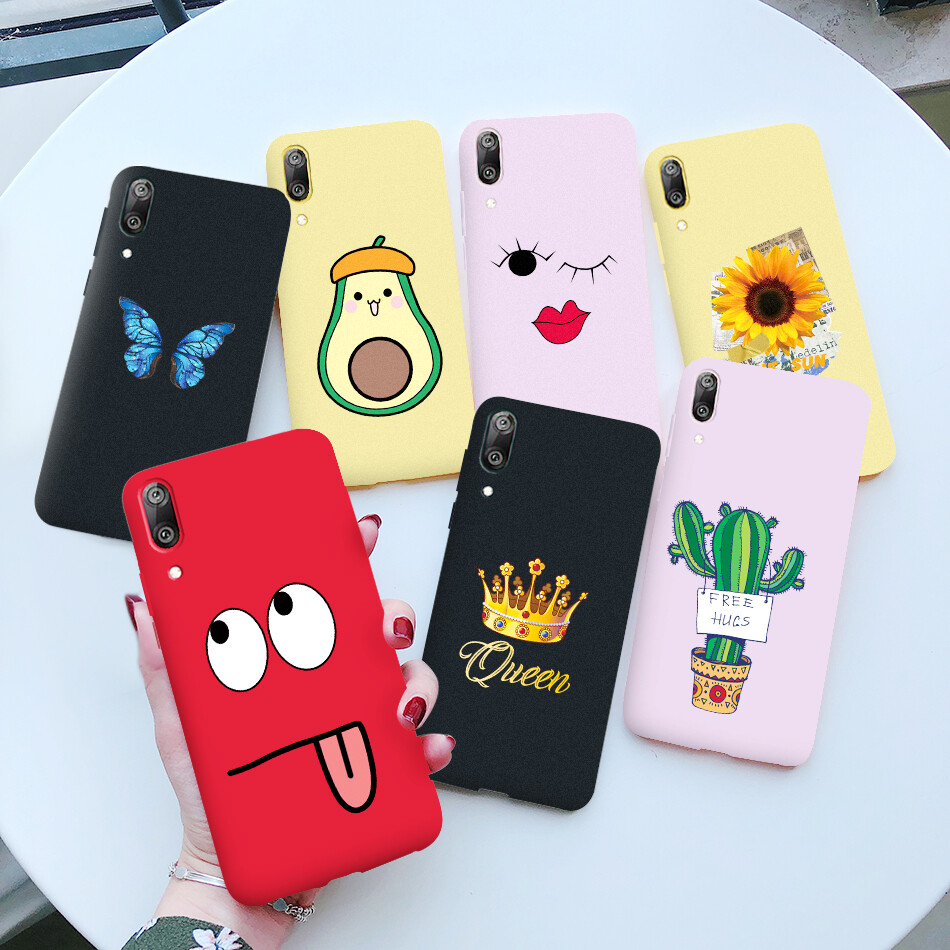 Dành Cho Huawei Y7 Pro 2019 Ốp Điện Thoại, Ốp Lưng Mềm Chống Sốc Thiết Kế Họa Tiết Quả Bơ Hoa Hướng Dương Siêu Mỏng Dễ Thương