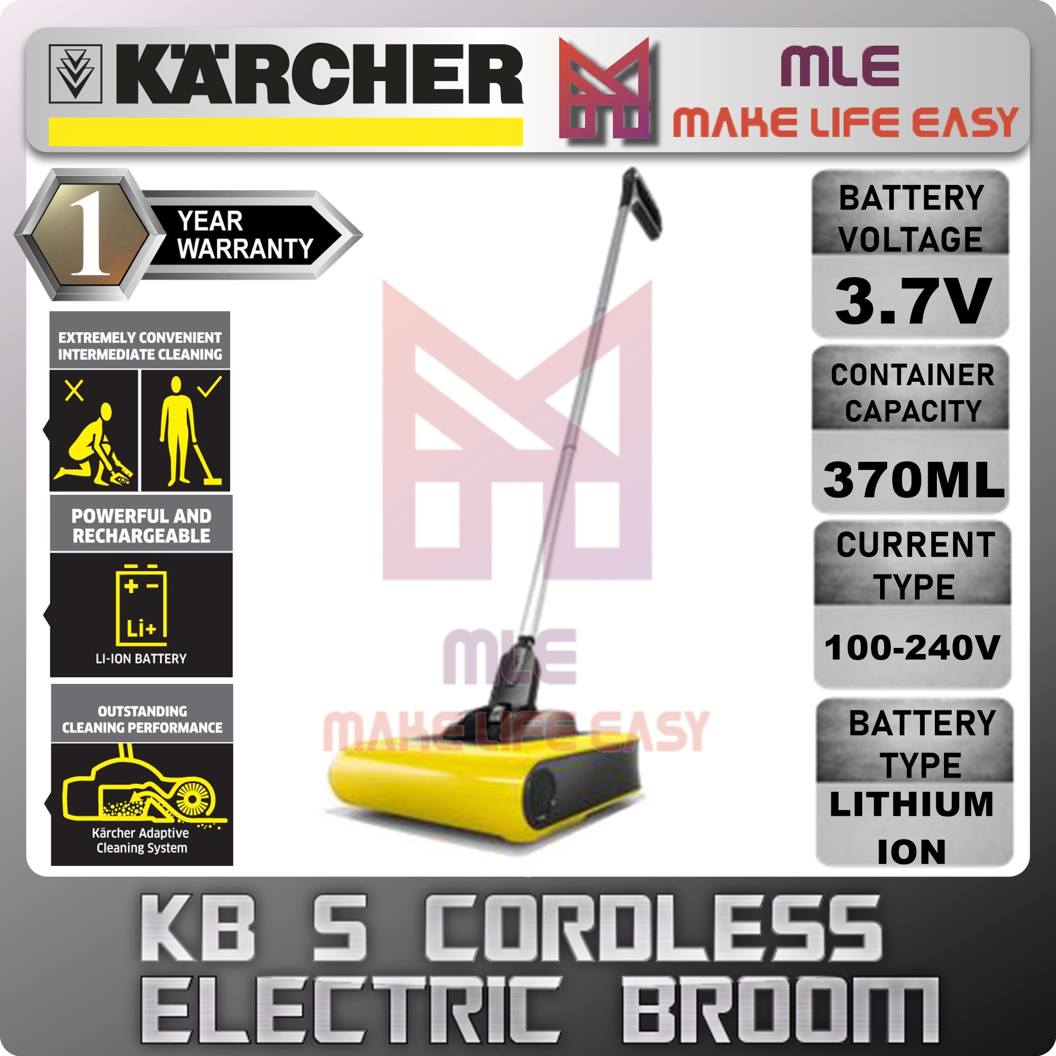 Kb5 KARCHER KB5 CORDLESS SWEEPER ELECTRIC BROOM- MADE IN GERMANY | Lazada