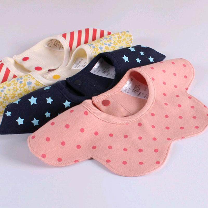 【Teeker】Baby 360 Degree Four-layer Waterproof Flower Shape Octagonal Bib