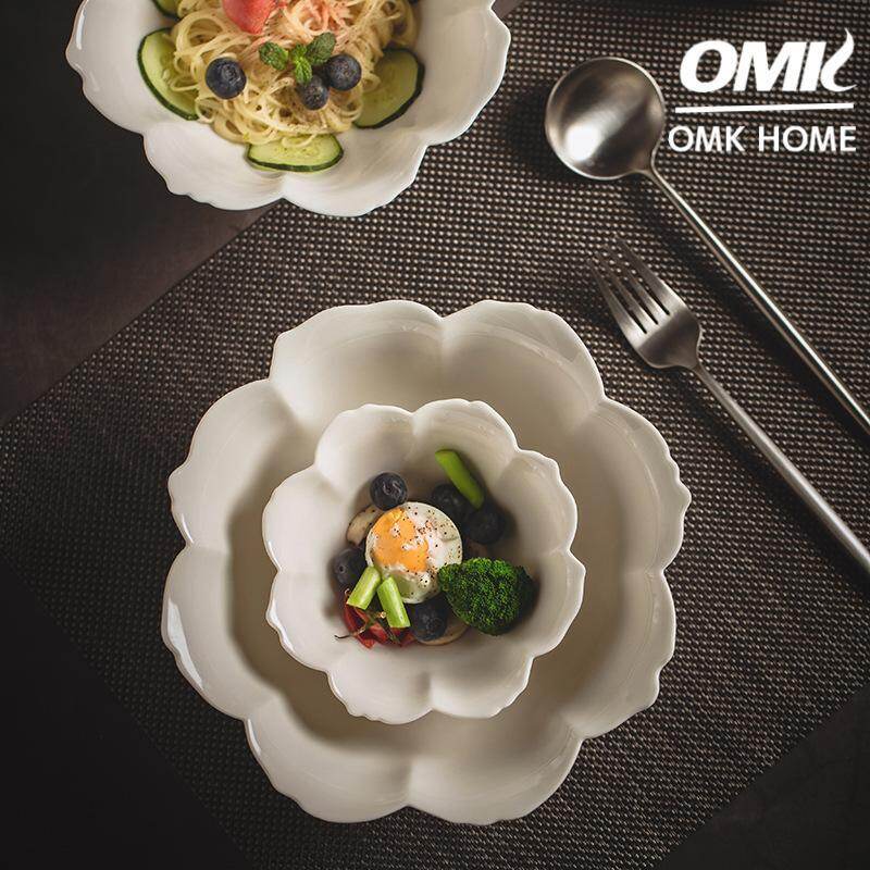 OMK Japanese style tableware set ceramic dinner plate salad bowl