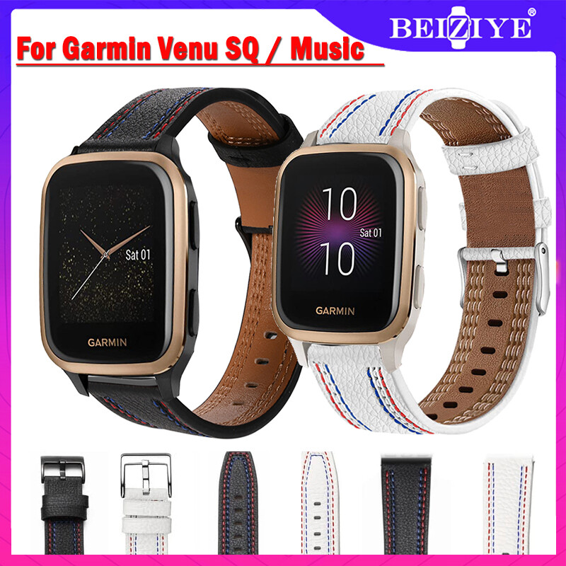 Dây đeo đồng hồ bằng da Garmin Venu SQ Dây đeo đồng hồ Garmin Venu SQ Music Dây đeo đồng hồ thông minh