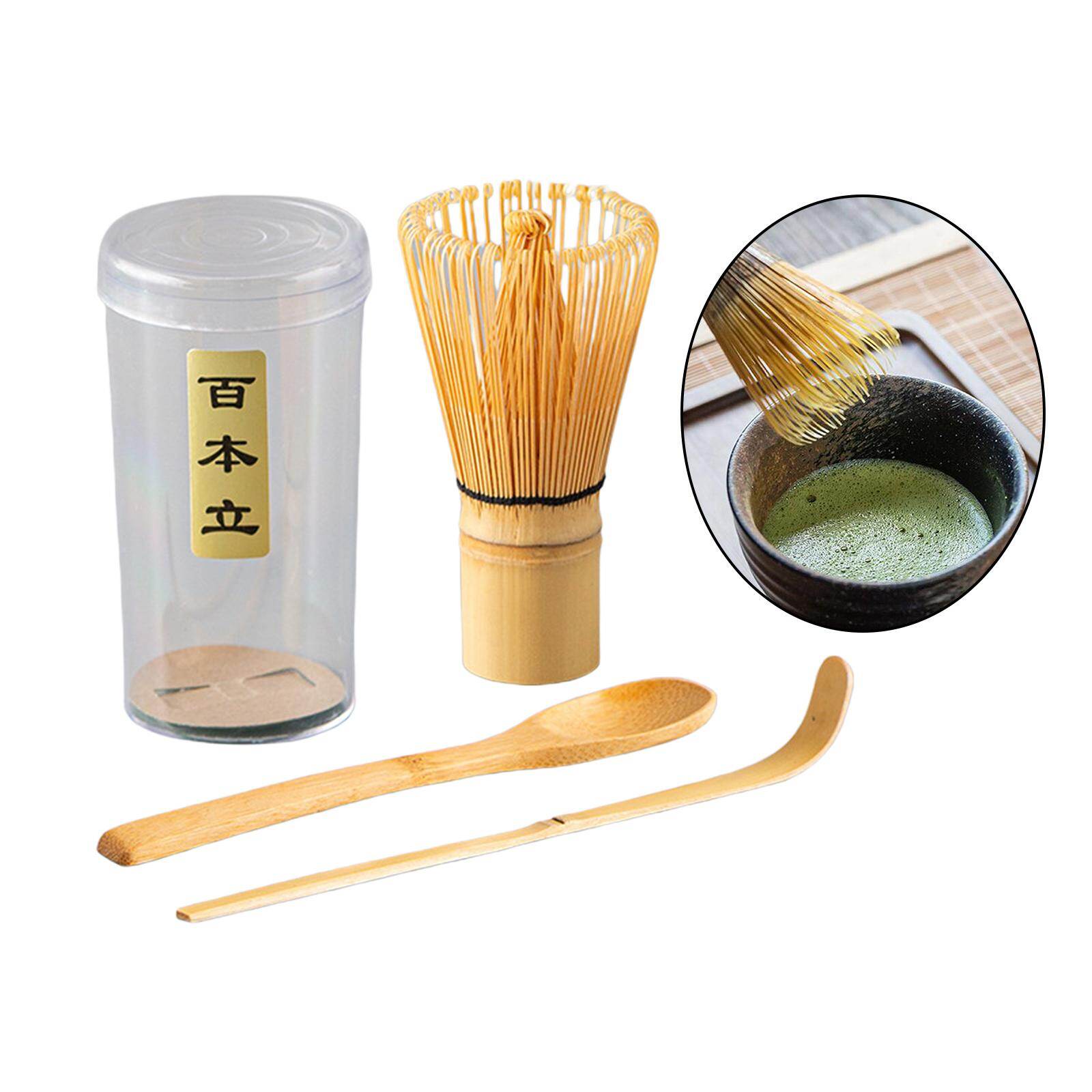 Blesiya Matcha Tea Set Whisk (Chasen) + Scoops (Chashaku)+ Tea Spoon for Starter