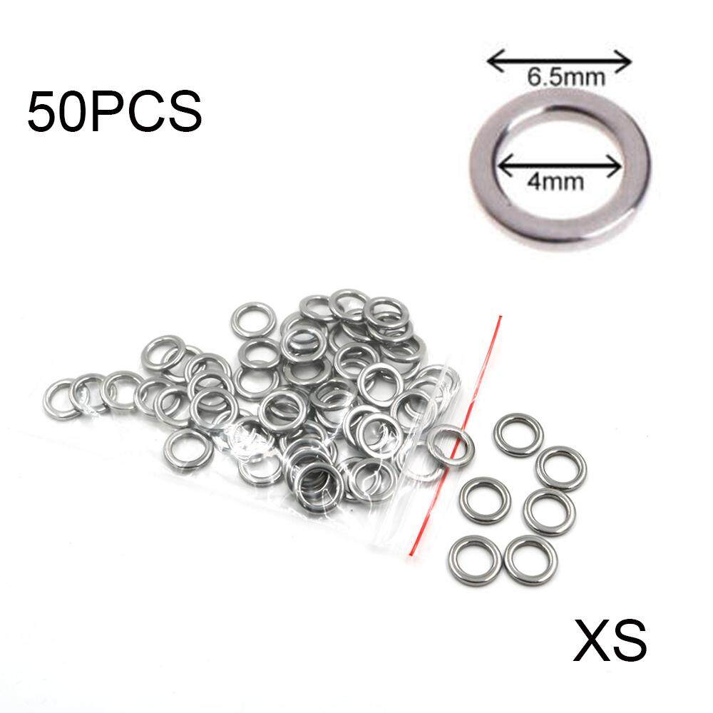 Tackle Solid Stainless Steel Fishing Split Rings Swivel Snap Fish Connector