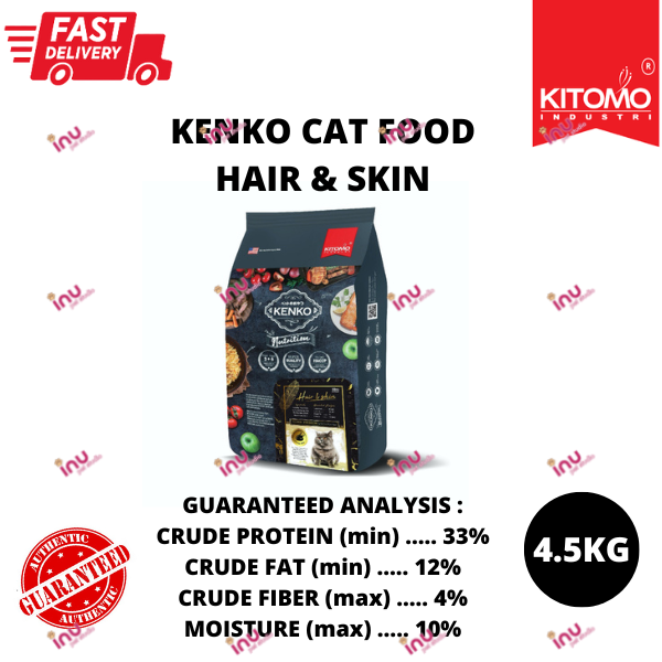 kenko-cat-food-makanan-kucing-fish-chicken-hair-skin-4-5kg-original