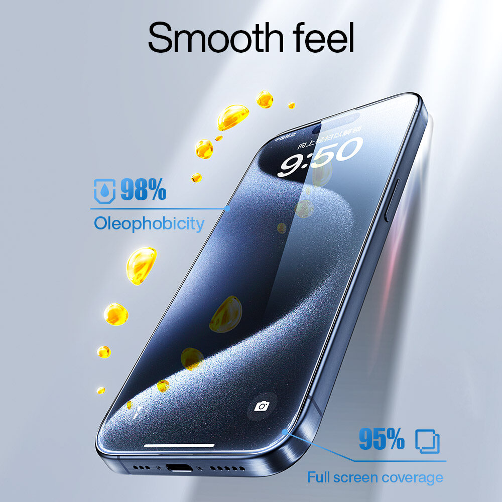 SmartDevil Anti-Reflection Screen Protector for iPhone 15 Pro max iPhone 15 Plus iPhone 15 Tempered Glass Full Coverage Clear Dustproof with Quick Installation Tool