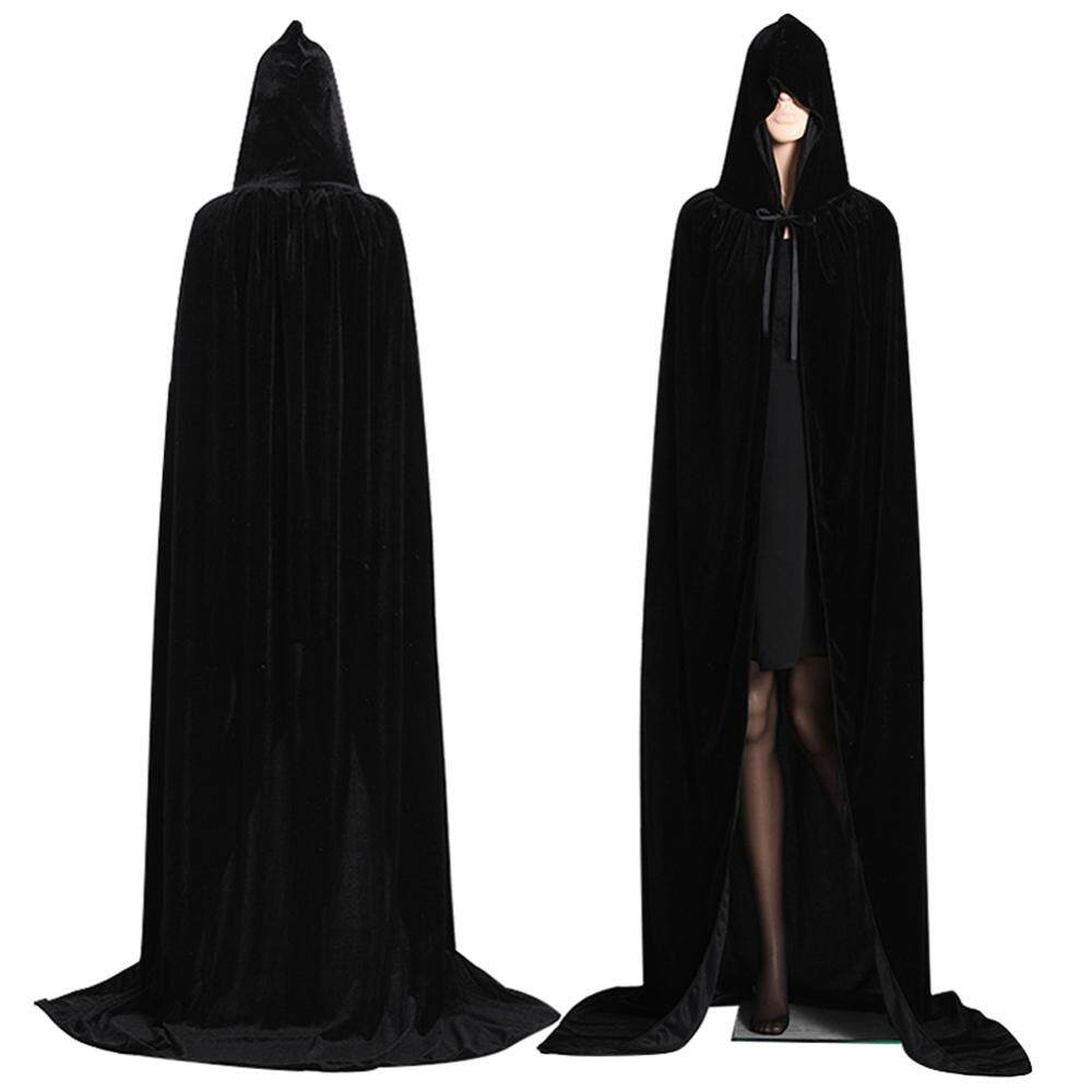 [livejoy ]Hooded Cloak Long Velvet Cape Christmas Halloween Cosplay Costumes