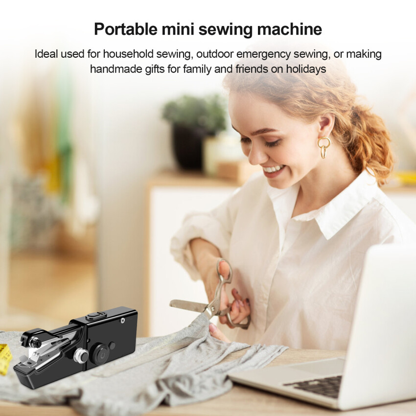 Máy May Cầm Tay, Máy May Mini Cầm Tay Cho Người Mới Bắt Đầu, Máy Khâu Điện Không Dây Kèm Phụ Kiện May Quần Áo, Rèm Cửa, Đồ Thủ Công Sửa Chữa Nhà Cửa & Tự Làm