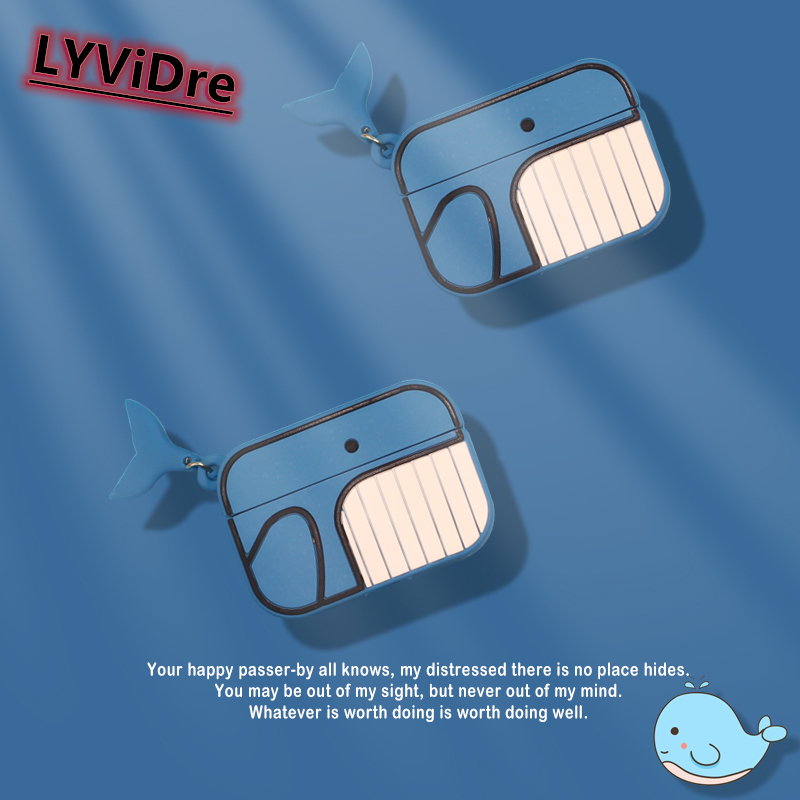LYViDre 2021 New INS Cute whale clownfish Silicon Earphone Case For AirPods 3 2021 1 2 Protective Case For Apple Airpods Pro 3 Bluetooth Headset Decoration Cover Earphone Accessories