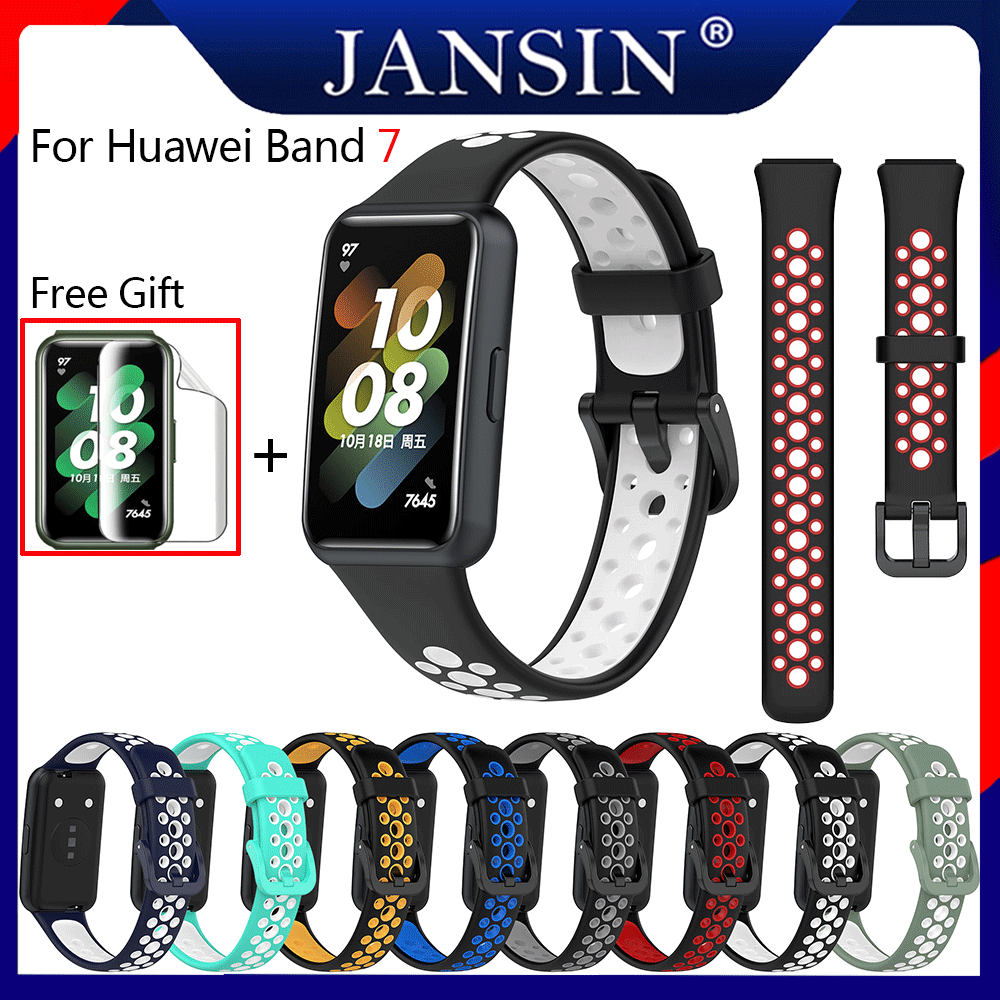 สาย สำหรับ Huawei Band 7 สายนาฬิก สายซิลิโคนสำหรับเล่นกีฬาสำหรับ for